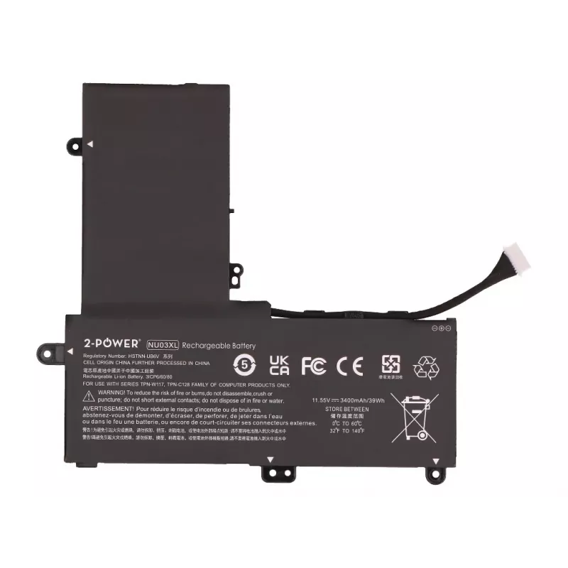 Bateria principal 2-Power HP Pavilion x360 11-u000 - bateria - 3400 mAh