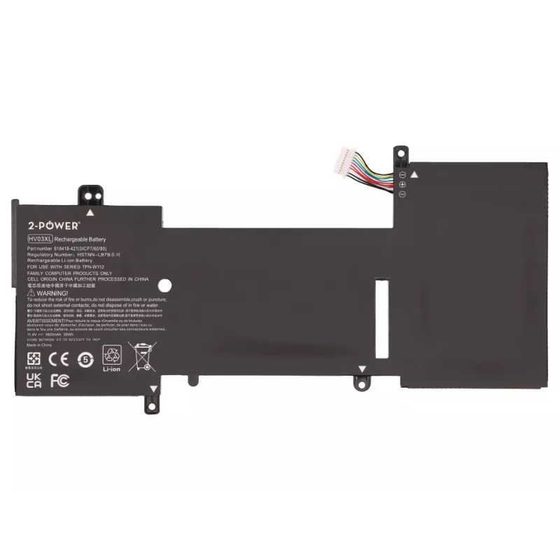 2-Power CBP4000A Bateria principal, 11,4 V, 3400 mAh, para HP X360 G2