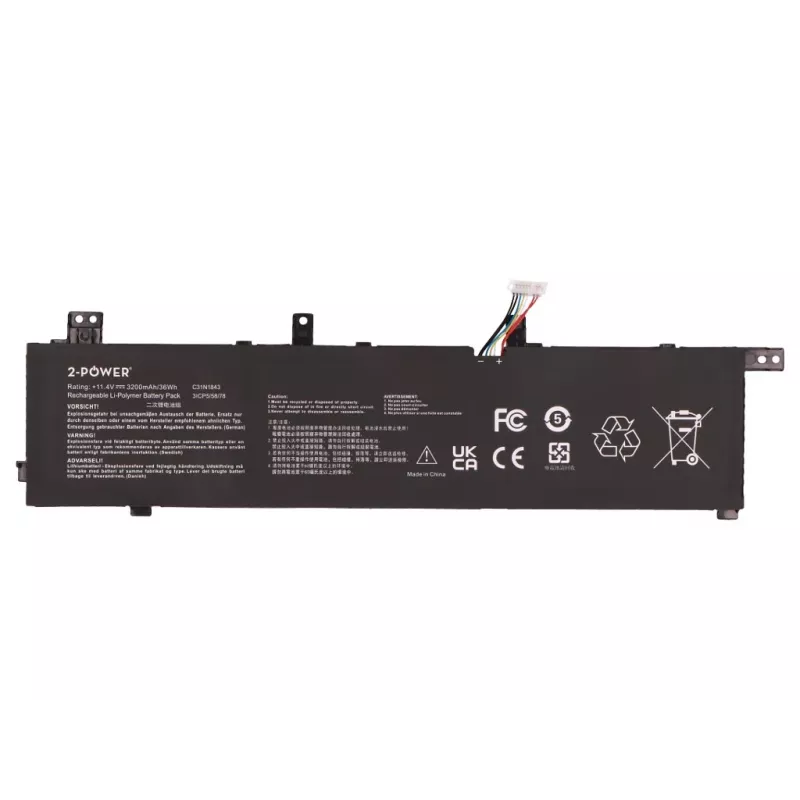 Bateria principal 2-Power - 3200 mAh - 11,1V - Li-Ion - para HP ProBook série 430