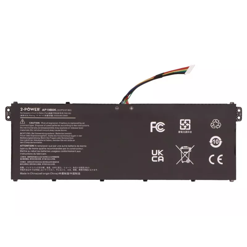 Bateria principal 2-Power - 3400 mAh - 11,1V - Li-ion - preto - para Dell Latitude E7440/E7450