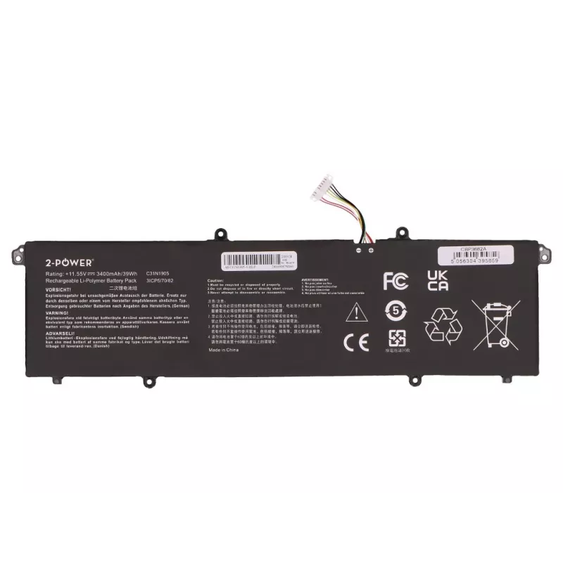 Bateria principal 2-Power Asus M1603QA - bateria - 3400 mAh