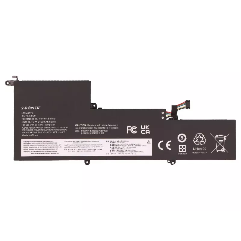 Bateria principal 2-Power para Lenovo Yoga Slim 7 14 - 52,5 Wh, 11,52 V, 3 células Li-Ion