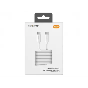 Cabo 2-POWER 100W USB-C para USB-C 2m preto