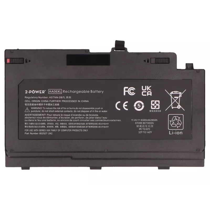 2-Power Bateria principal para HP ZBook 17 G4 Mobile Workstation - 95 Wh, 11,55 V, 6 células Li-Ion