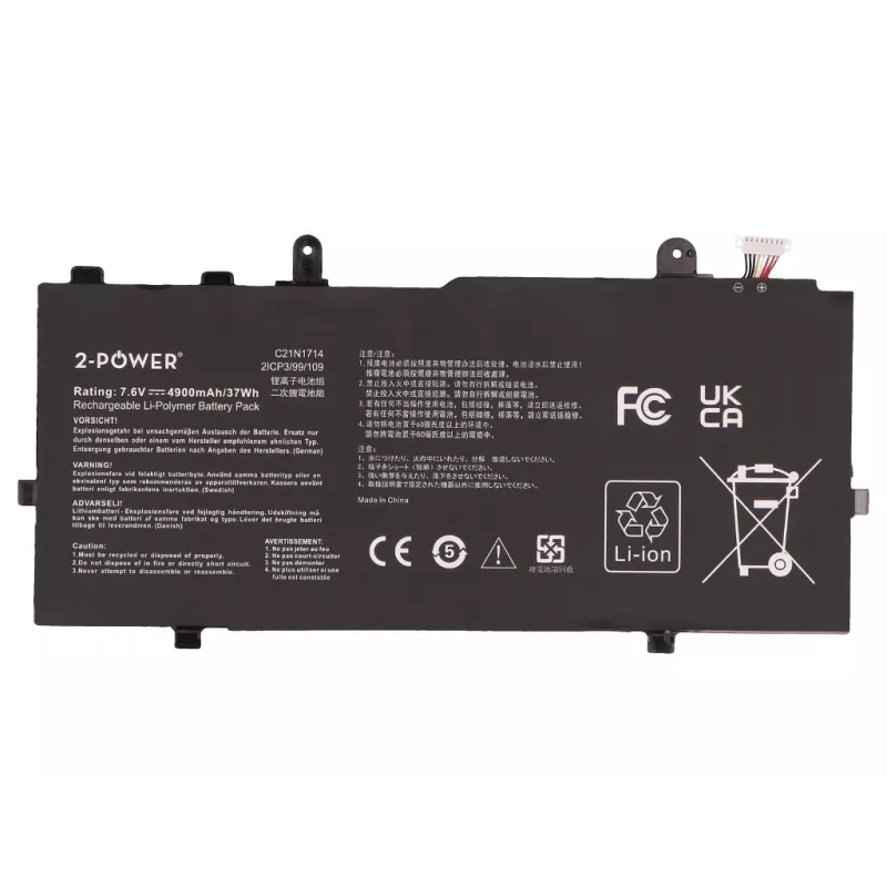 2-POWER Bateria principal 7,6 V 4900 mAh para Asus VivoBook Flip TP401N