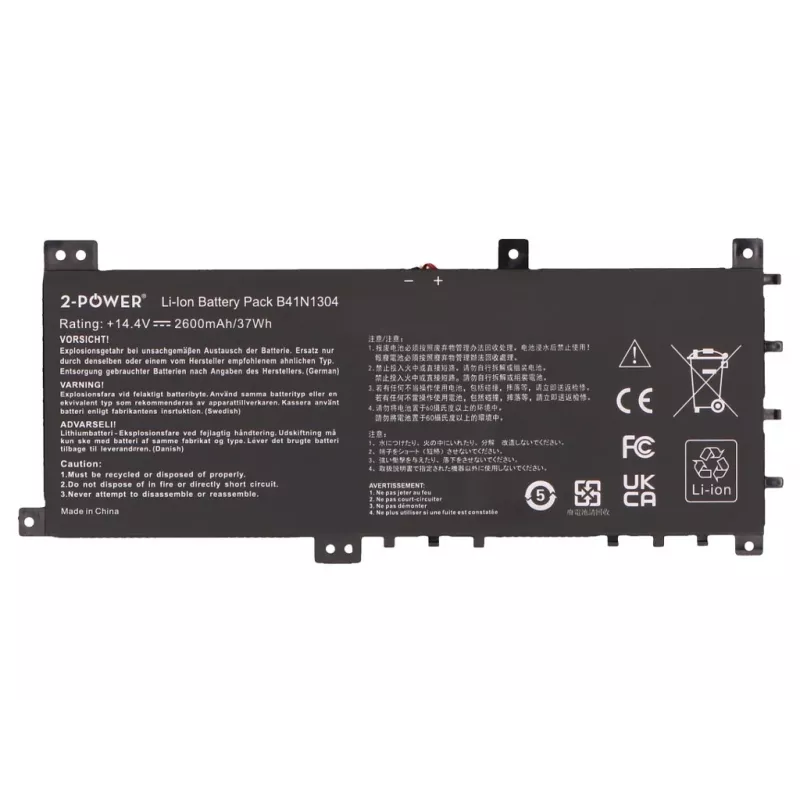 2-Power Bateria principal para Asus S451LA V451LA - 2600 mAh