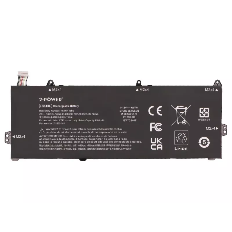 2-Power Bateria principal para HP Pavilion 15-CS1067tx - 41Wh 11,55V 3 células Li-Ion
