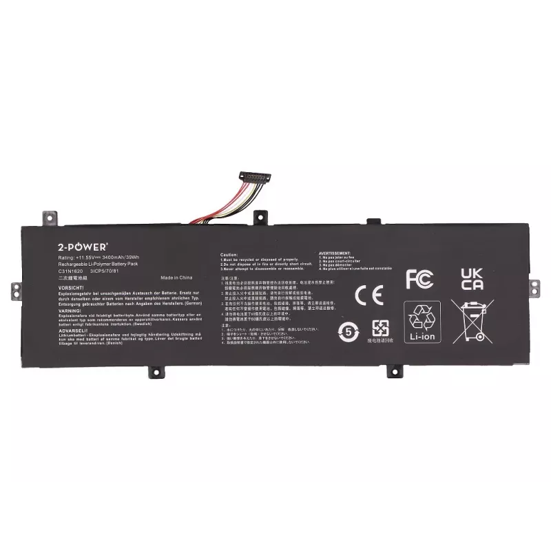 2-Power Bateria principal para Asus ZenBook UX430 Série - 3400 mAh