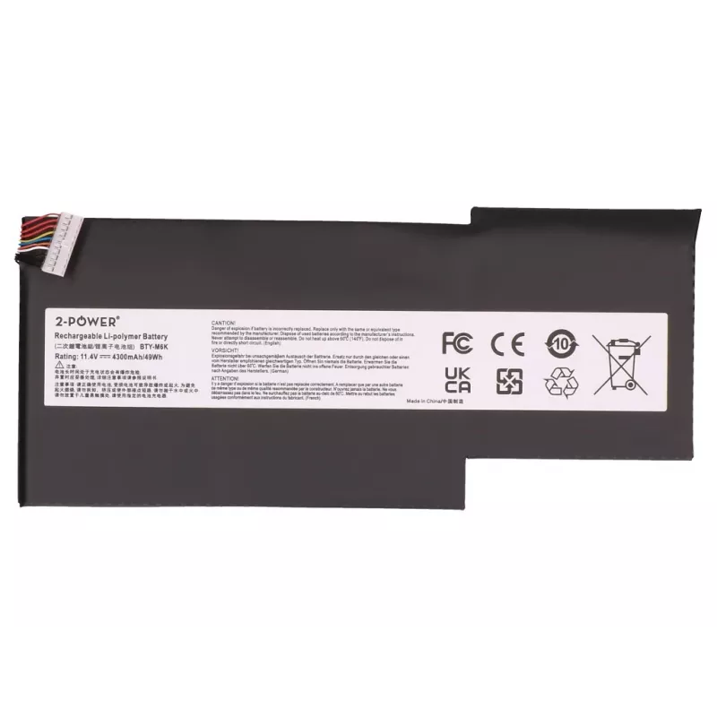 2-Power Bateria principal para MSI GS63VR - 49 Wh Iões de lítio