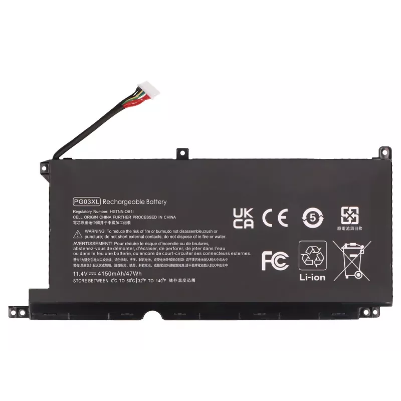 2-Power Bateria principal HP 15-dk0020TX - 11,4V 4150mAh Iões de lítio