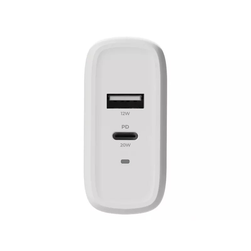 2-POWER Carregador de parede PD 20W USB-C e 12W USB-A