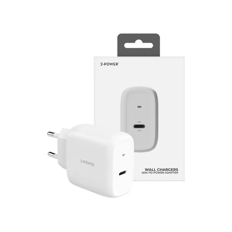 2-Power Carregador de parede 45W PD GaN 1 x USB-C