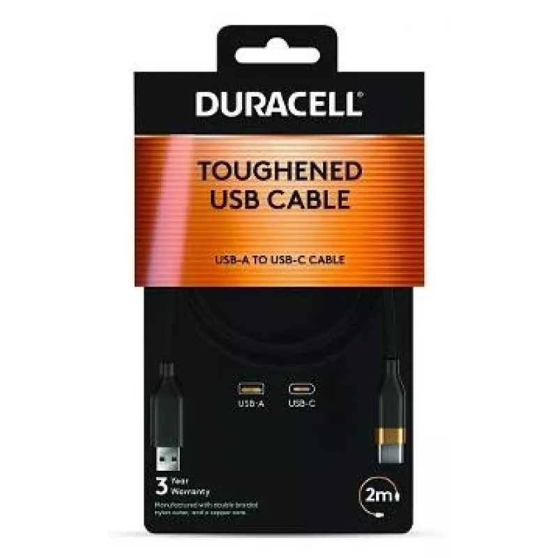 2-POWER Cabo de Carregamento e Dados USB-A para USB-C 60W 2m - Preto
