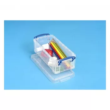 Caixa de armazenamento Really Useful Boxes 0.9C - Transparente - 0,9 litros - Retangular - Polipropileno