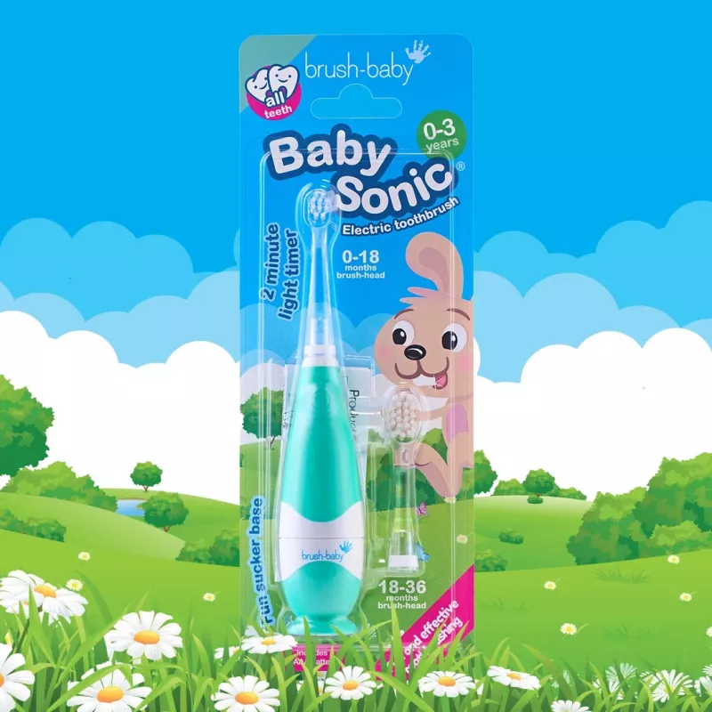 BRUSH BABY Escova de Dentes Sónica Baby 0-3 Anos Azul-marinho