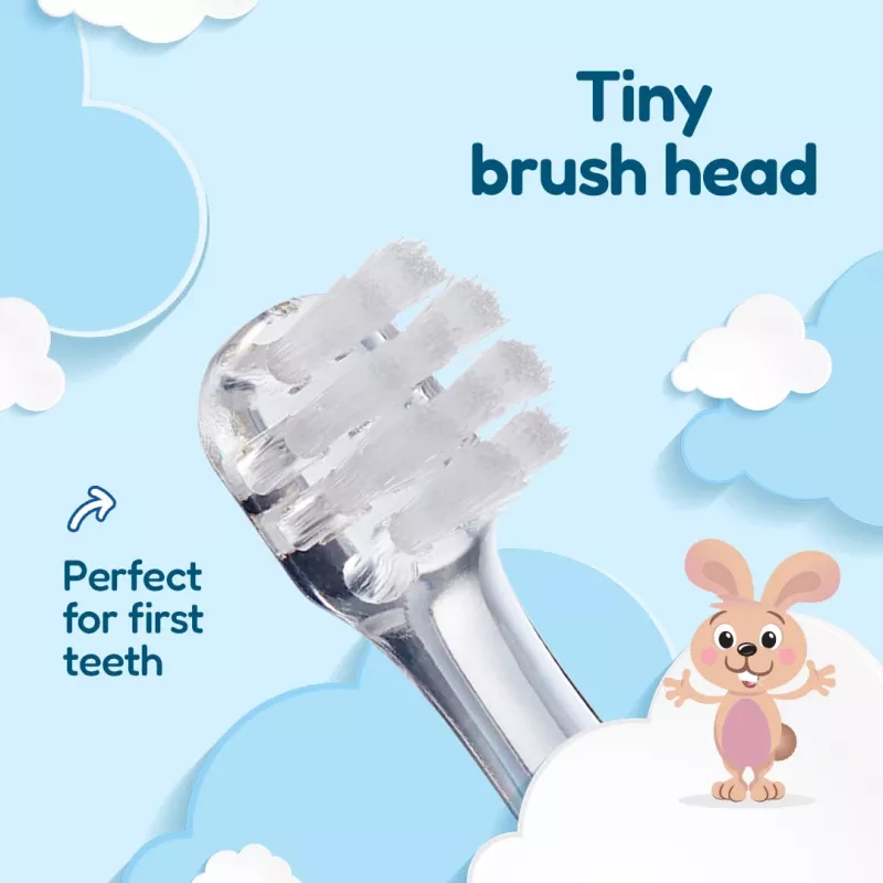 Brush-Baby Cabeças de Escova de Substituição BabySonic 0-18 Meses pack de 2 Branco
