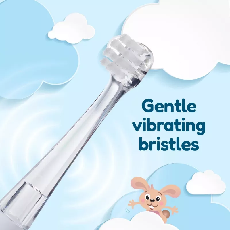 Brush-Baby Cabeças de Escova de Substituição BabySonic 0-18 Meses pack de 2 Branco
