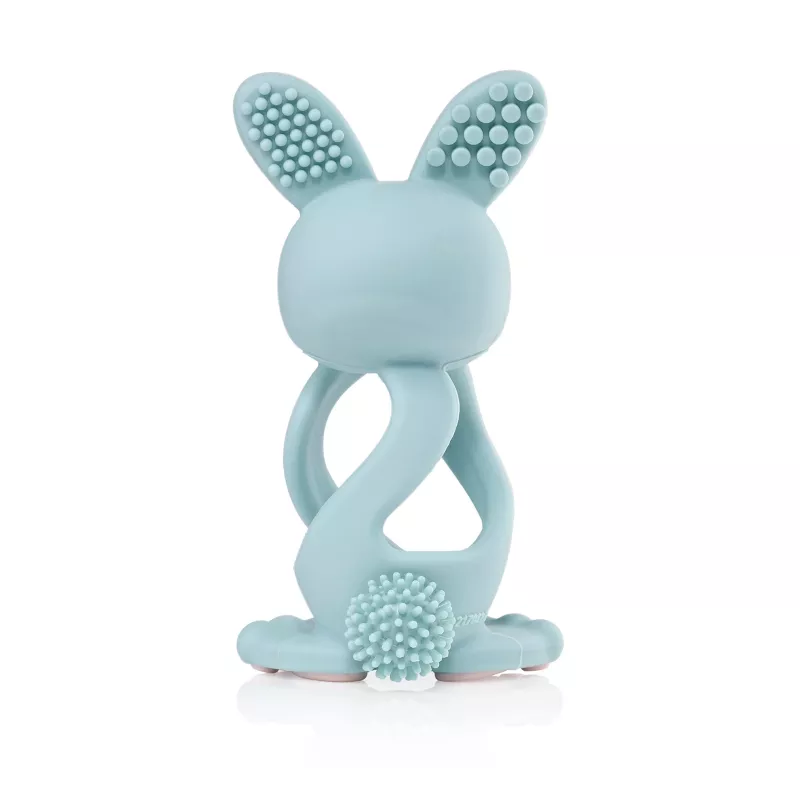 BRUSH BABY Mordedor Bobbie Bunny Brinquedo Mordedor para Bebé Verde Eucalipto