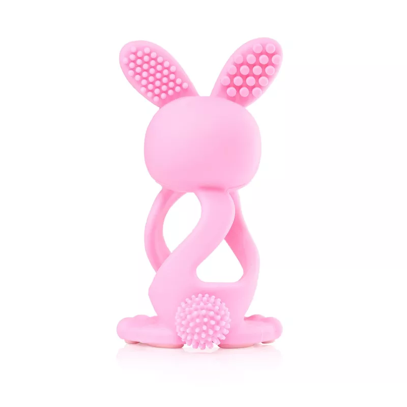 Brush Baby Mordedor Bobbie Bunny - Rosa-avermelhado