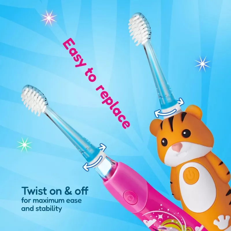 Brush-Baby Cabeças de Escova de Substituição Kidz Sonic 6+ pack de 4