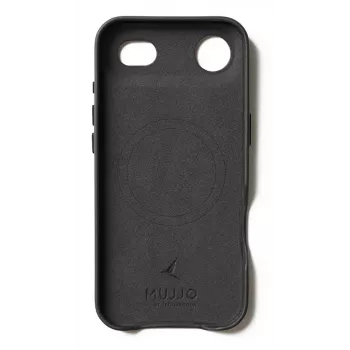 Capa em pele Mujjo para iPhone Air com MagSafe, preta