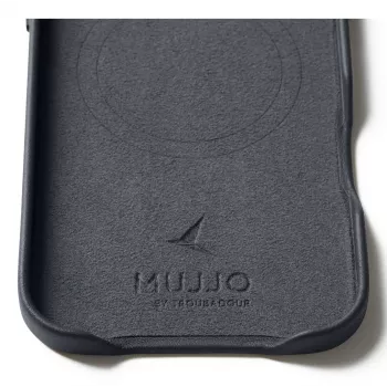 Capa em pele Mujjo MagSafe para iPhone Air, Basalt