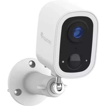Câmara exterior sem fios Toucan S4 - 1080p Full HD, IP54, bateria, áudio bidirecional, visão noturna, compatível com smart home