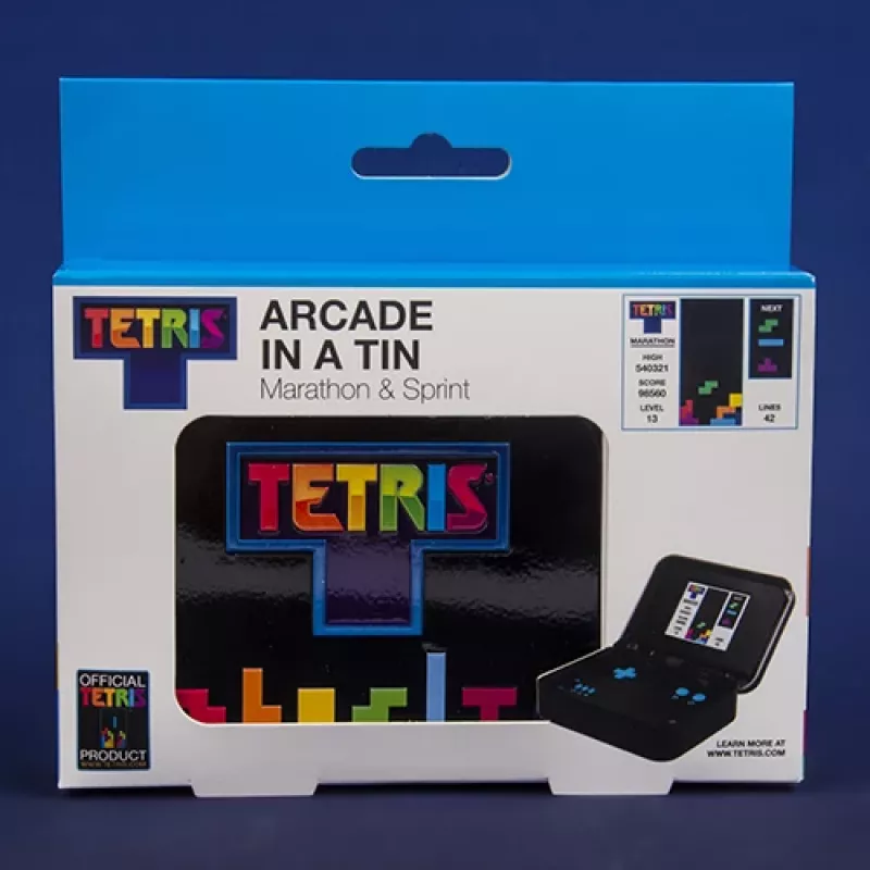 FIZZ CREATIONS Tetris Consola portátil retro arcade, cor, caixa de metal