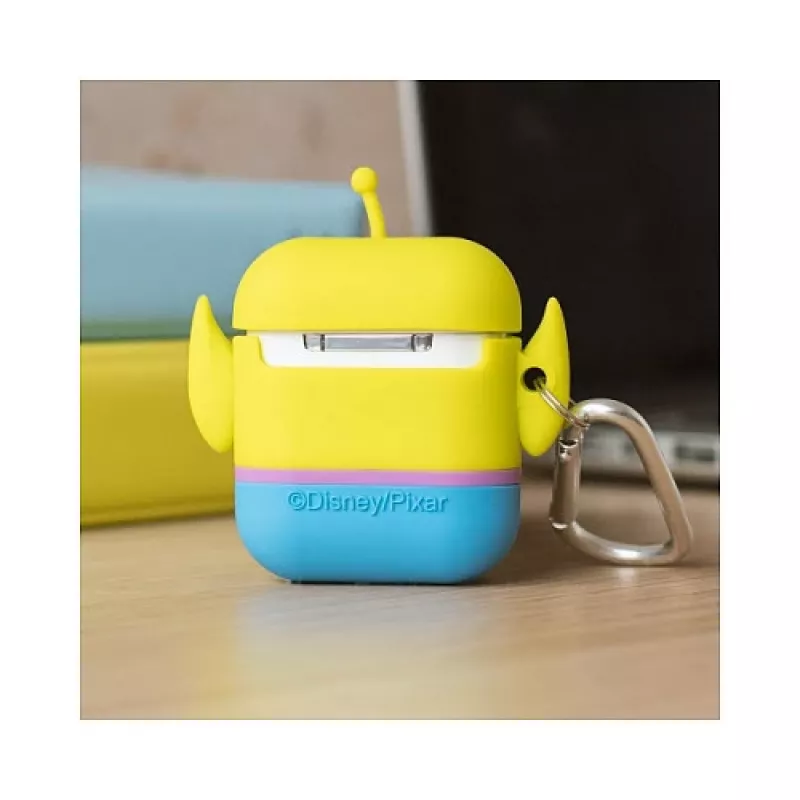 ThumbsUp! PowerSquad Capa 3D de silicone para AirPods, Alien, azul/branco/amarelo