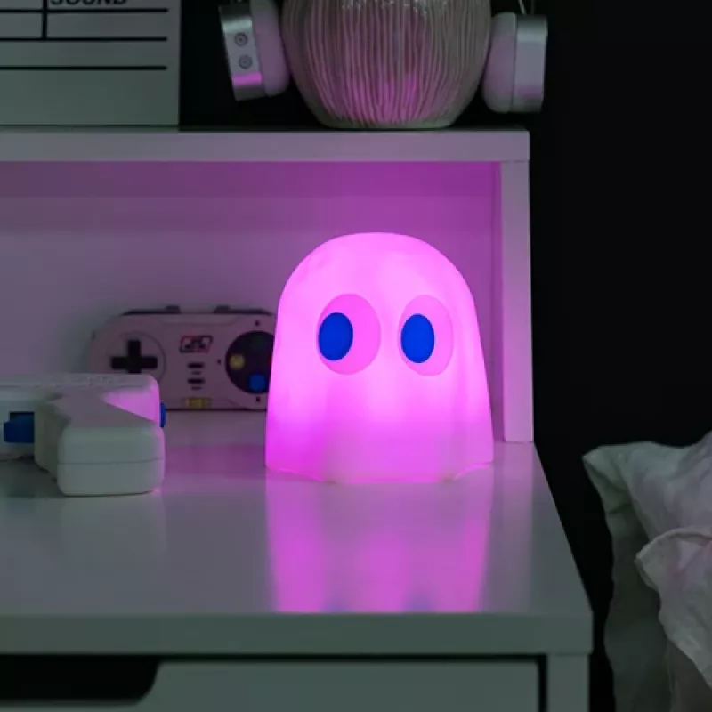 Luz de ambiente LED FIZZ CREATIONS Pac-Man Ghost - muda de cor, reage ao som, alimentação USB/pilhas