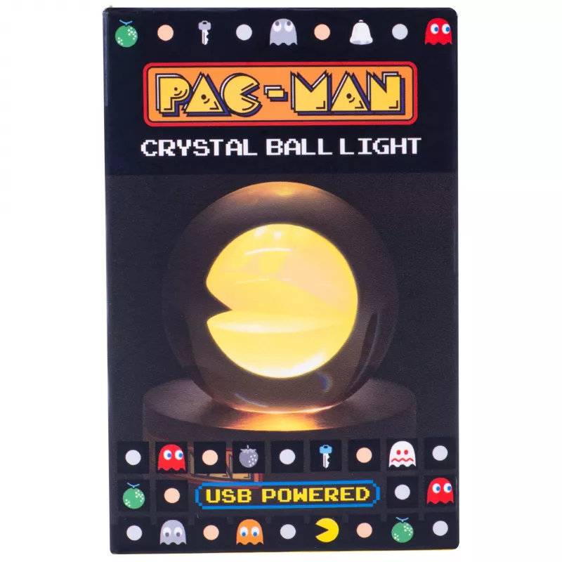 Bola de cristal LED FIZZ CREATIONS Pac-Man, luz USB, decoração retrô 8cm