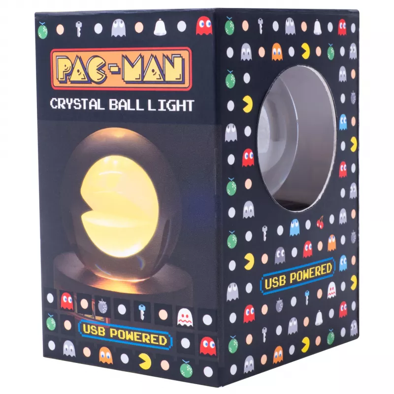 Bola de cristal LED FIZZ CREATIONS Pac-Man, luz USB, decoração retrô 8cm
