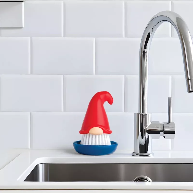 OTOTO Beardy Dish Brush – escova de cozinha original com orifício de suspensão integrado