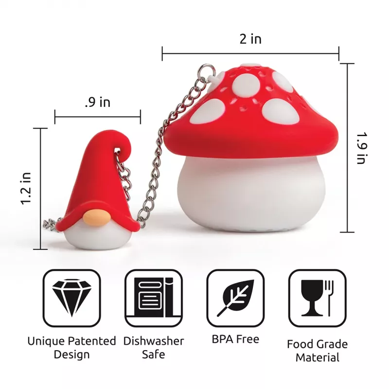 OTOTO Enchan-Tea infusor de chá - design de feiticeiro, infusor de silicone para chá em folhas soltas