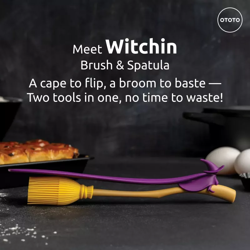 OTOTO Witchin Conjunto de pincel de pastelaria e espátula (OT2230)
