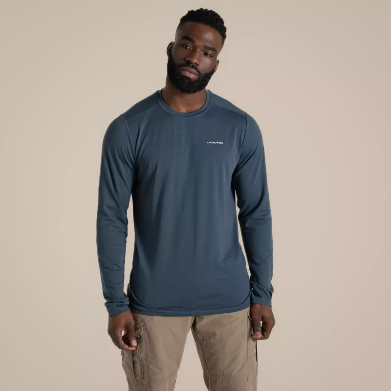 T-shirt Craghoppers NosiLife Abel LS - Blue Stone (M)