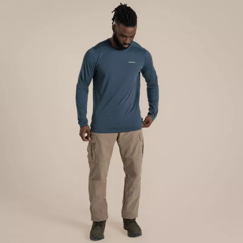 T-shirt Craghoppers NosiLife Abel LS - Blue Stone (M)