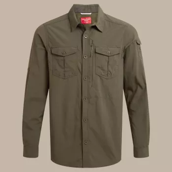 Craghoppers NosiLife Adventure LS Shirt III - Woodland Green, tamanho M