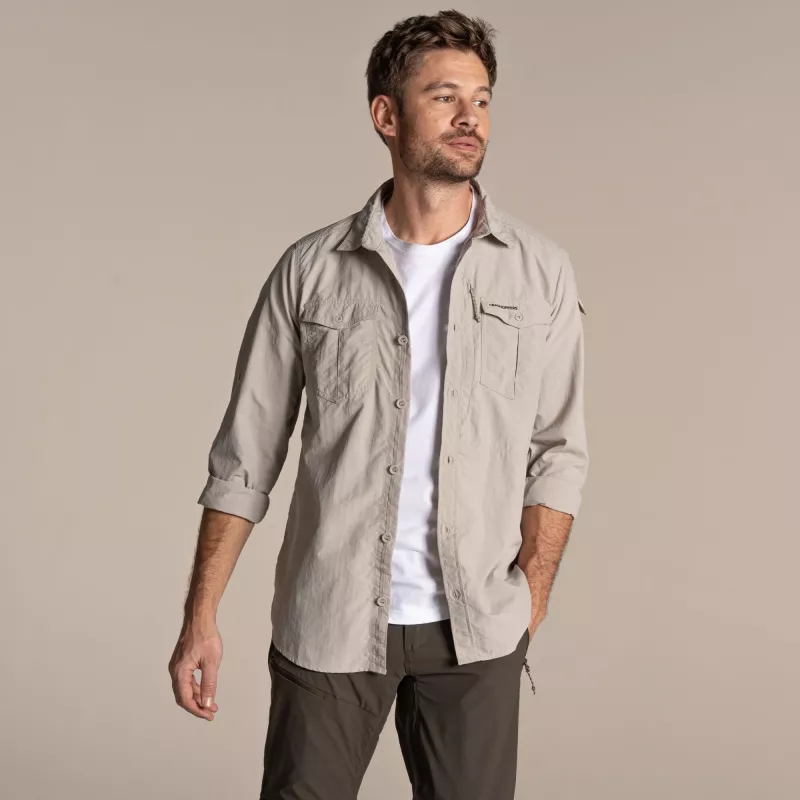 Craghoppers NosiLife Adventure LS Shirt III - Parchment - tamanho L