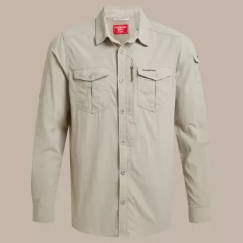 Camisa Craghoppers NosiLife Adventure LS Shirt III - Parchment - XL