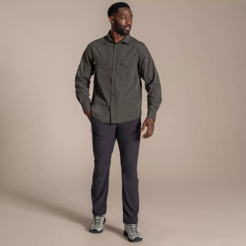 Craghoppers Kiwi II camisa de manga comprida - Cedar - tamanho L
