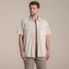 Craghoppers Kiwi II camisa de manga curta - Oatmeal, tamanho M
