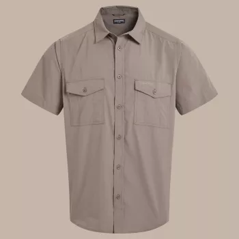 Craghoppers Kiwi II camisa de manga curta - Pebble, tamanho L