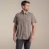 Craghoppers Kiwi II camisa de manga curta - Pebble, tamanho L