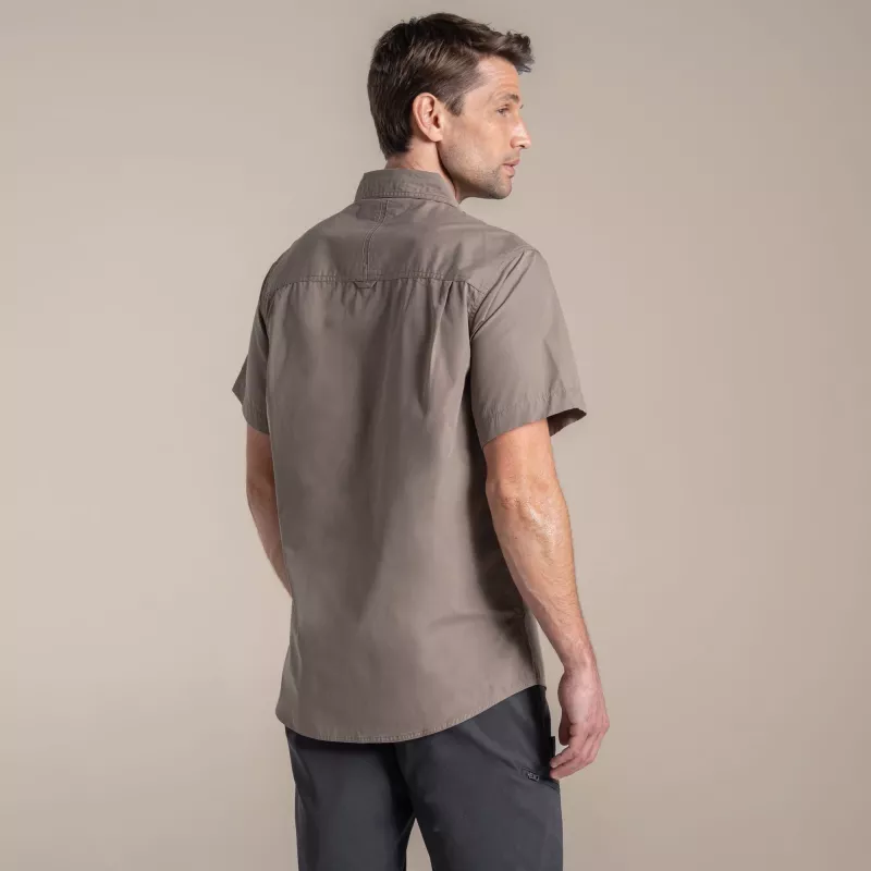 Craghoppers Kiwi II camisa de manga curta - Pebble, tamanho L