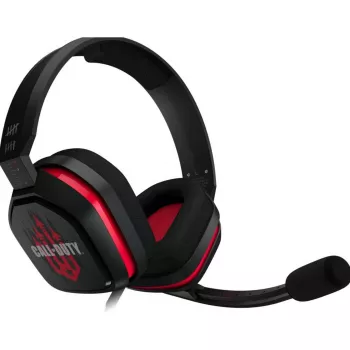 Headset gaming Logitech ASTRO A10 Call of Duty Edition, com fio, preto/vermelho