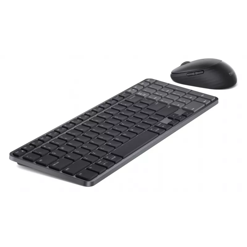 Conjunto de Teclado e Rato Compacto Recarregável Dell Pro 7 - KM746 - Estónio (QWERTY) - Cinzento Titânio