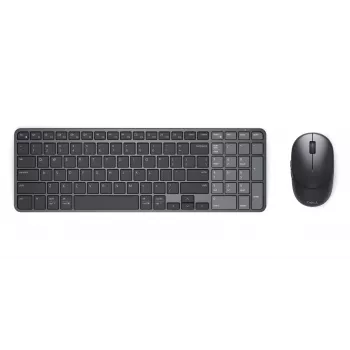 Conjunto de Teclado e Rato Compacto Recarregável Dell Pro 7 - KM746 - Estónio (QWERTY) - Cinzento Titânio