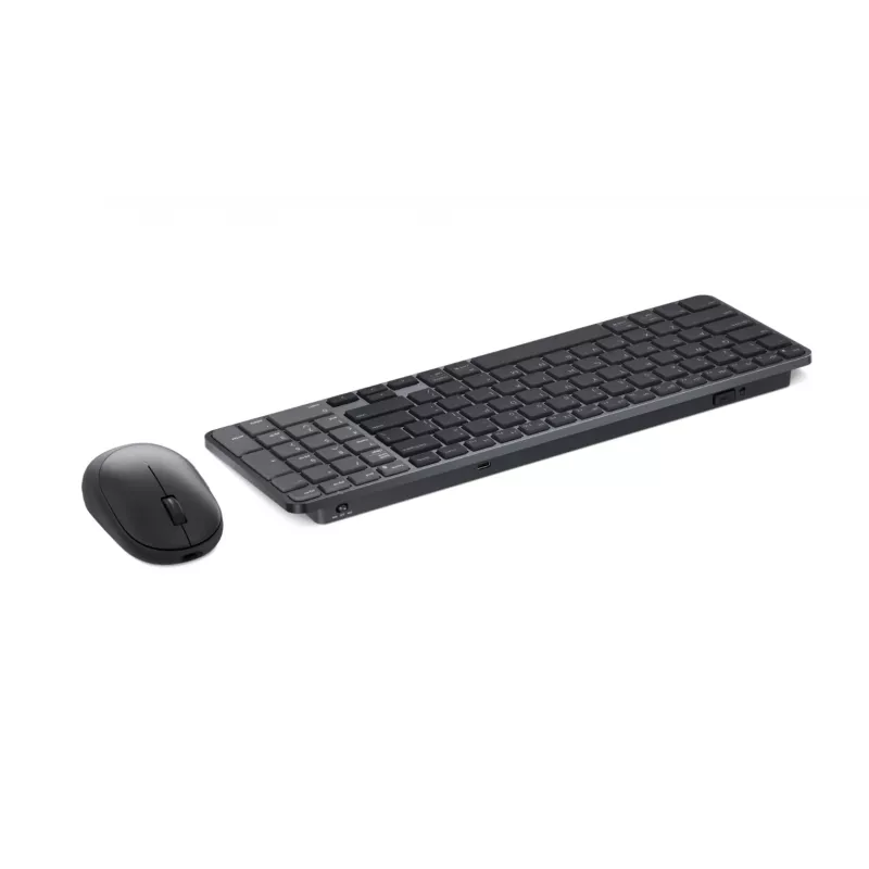 Conjunto de Teclado e Rato Compacto Recarregável Dell Pro 7 - KM746 - Lituano (QWERTY) - Cinzento Titânio