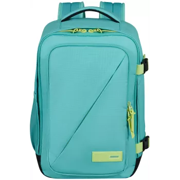 Mochila de cabine American Tourister Take2Cabin S Dusty Turquoise/Lime